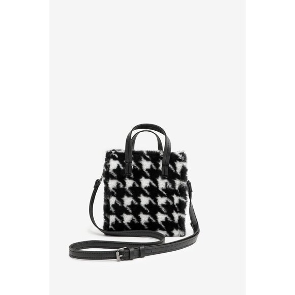 BOGO ARDENE Houndstooth Crossbody Fully Lined Removable Strap NWOT - Picture 1 of 4
